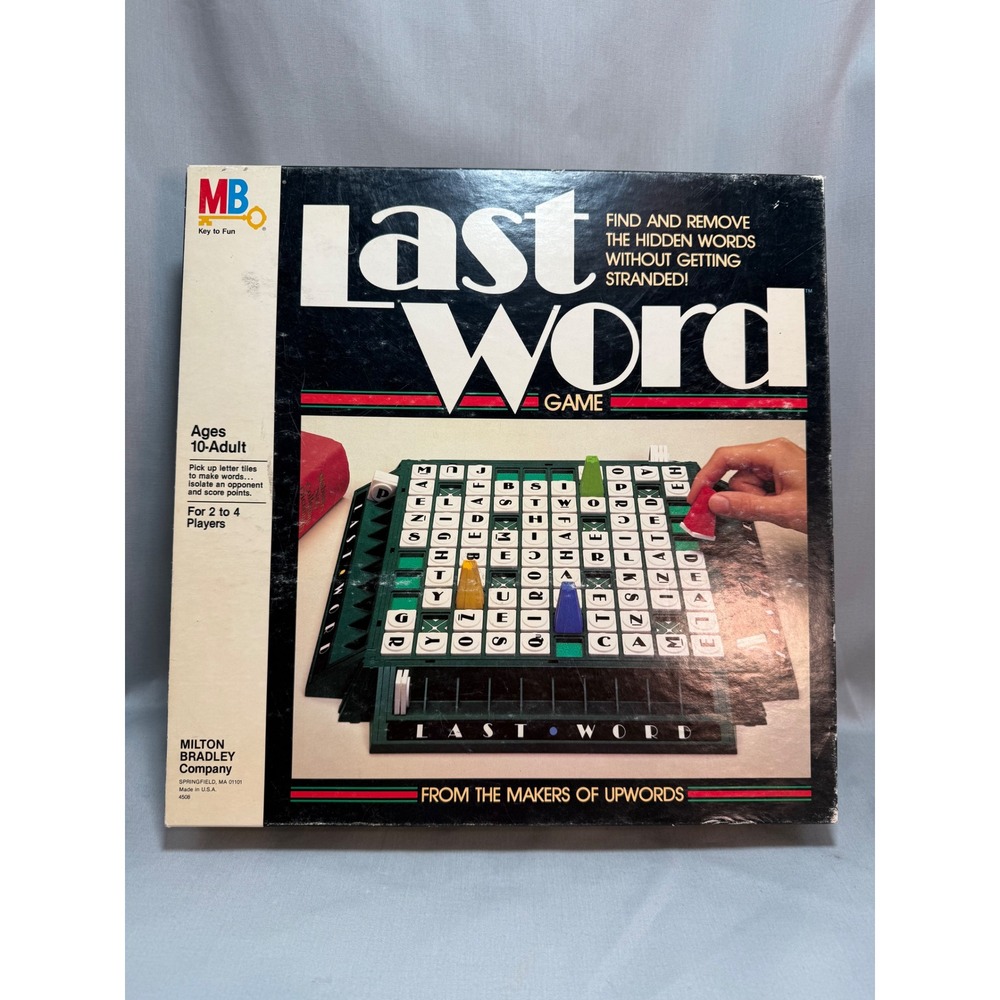 Milton Bradley Last Word Game 1985 VTG COMPLETE Word Building Family Game Night
